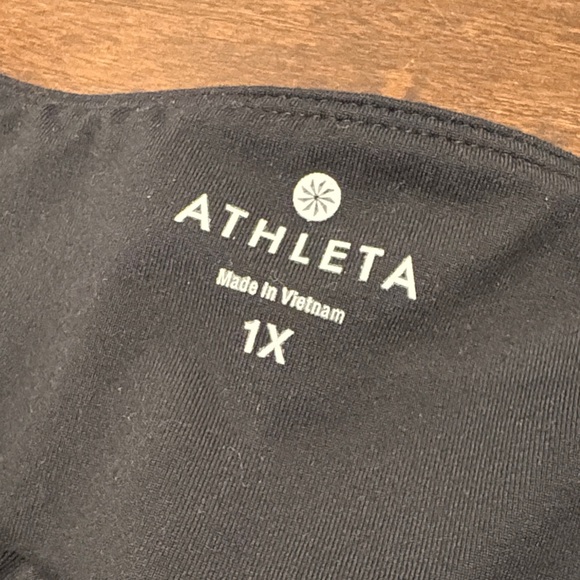 Athleta Revelation Pant 1X Black Flare Leg Yoga Waistband Pocket - Picture 4 of 13